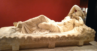 Sarcophagus with Artemis figure, Antalya Museum