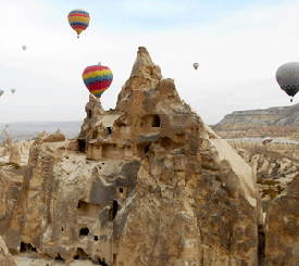 Above the fairy chimneys