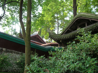 Temple roofs in Qianling Park