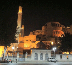 Hagia Sophia at night