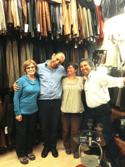 with Niko & Michael of Sultana leather shop