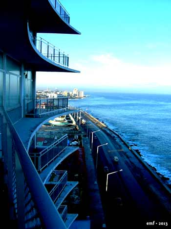 View of the Malecon from Hotel Habana Riviera